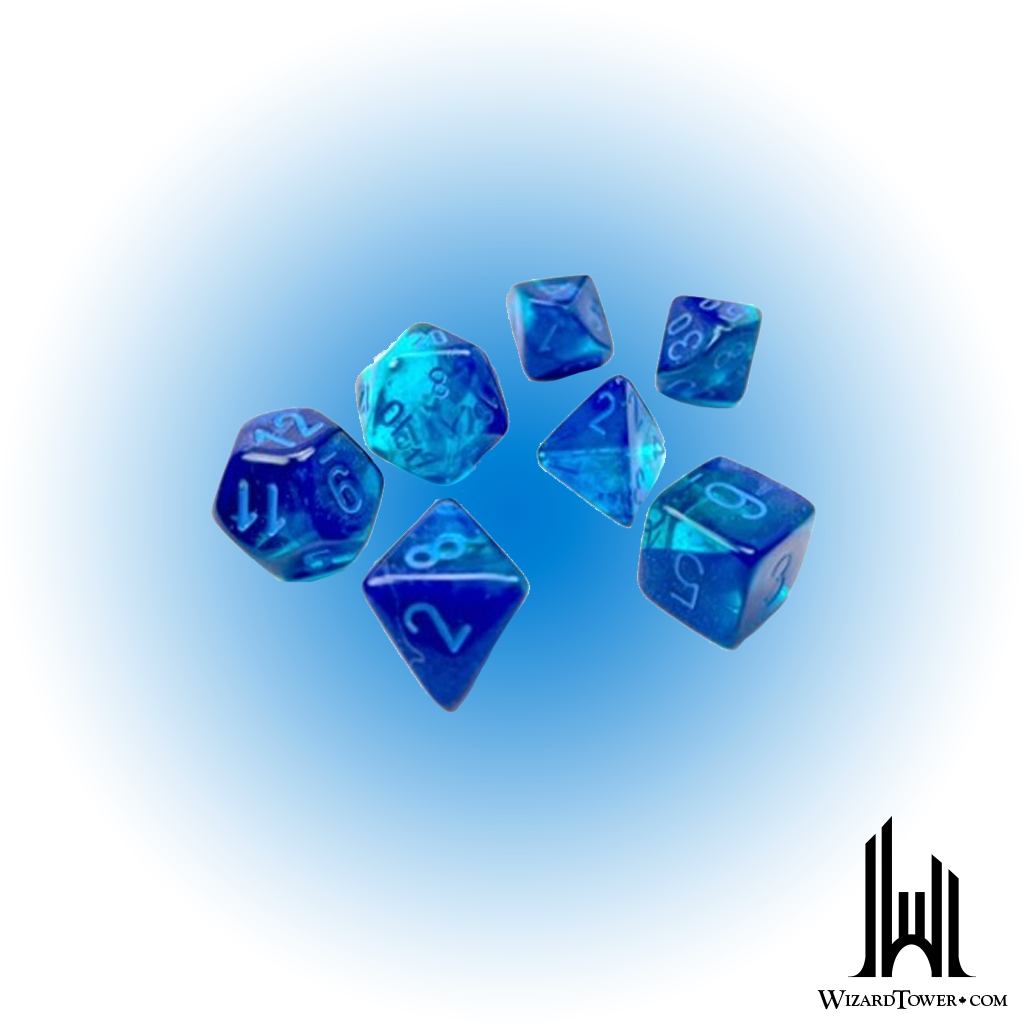 Gemini - Poly Blue-Blue/Light Blue Luminary 7-Die Set